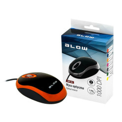 Myš optická drôtová BLOW MP-20 orange