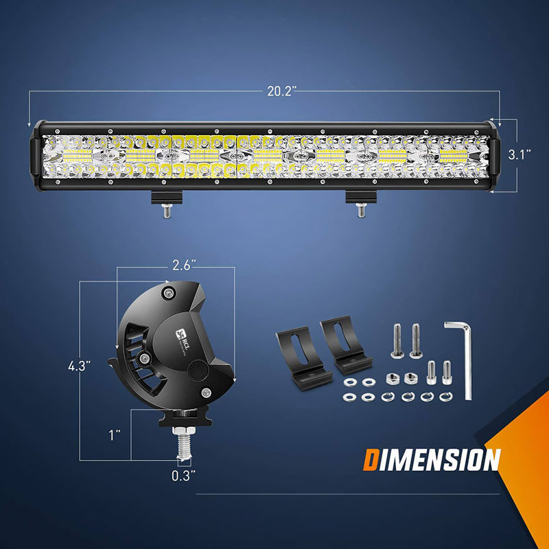 Reflektor LED 420W čierny IP68 12-24V LRH420 na pracovné stroje 6500K