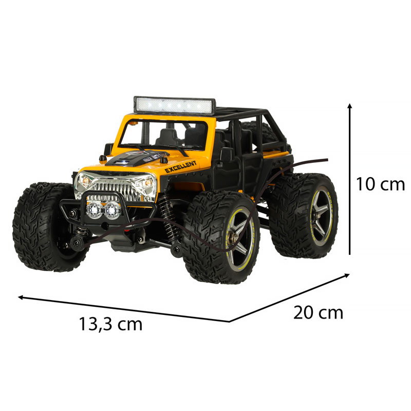 RC model auto na D.O. JEEP CHARGE YELLOW 22201 (speed 22km/h)