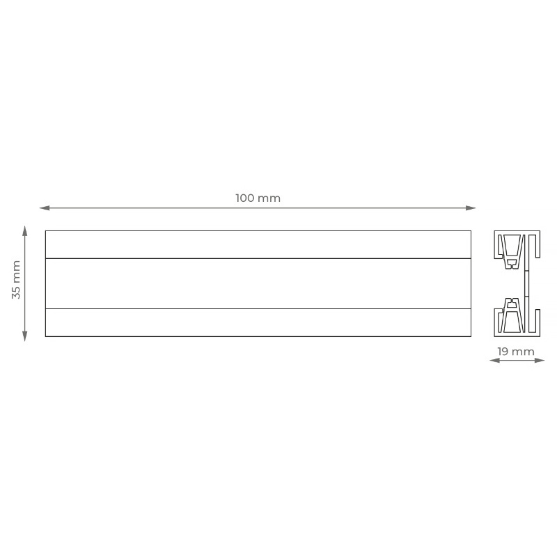 Lištové svietidlo X-LINE STR-3XGU10-W (1m+3xGU10 biele)