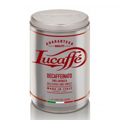 káva Lucaffé DECAFFEINATO mletá nízkokofeínová - 250g plechovka