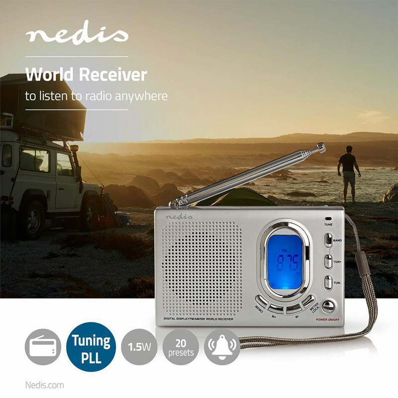 Rádio prenosné NEDIS RDWR1000GY