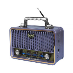 Rádio prenosné KEMAI MD-1908BT SILVER retro