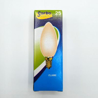 Žiarovka E14 25W sviečka FLAME oranžová