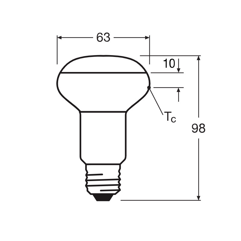 Žiarovka LEDVANCE LED R636036 E27 R63 4,8W/827 36° PMC