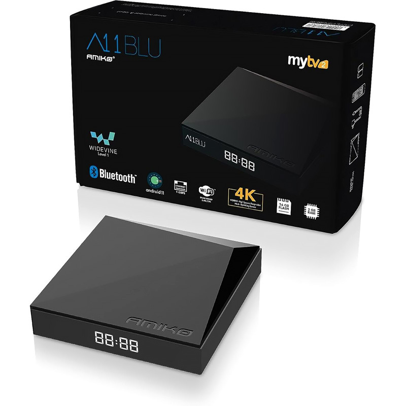 Prijímač Android smart TV BOX AMIKO A11 BLUE Android