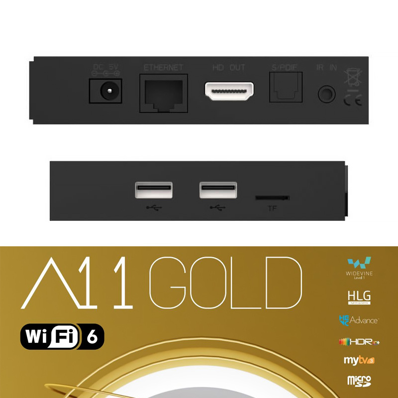 Prijímač Android smart TV BOX AMIKO A11 GOLD Android