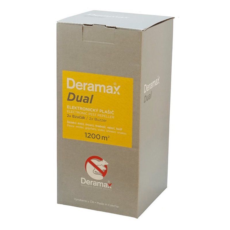 Odpudzovač krtkov Deramax-Dual Cvrček 1200m 4xR20