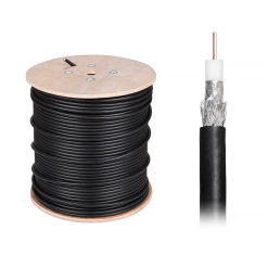 Koaxiálny kábel RG-11 čierny PVC 10.3mm 75Ohm vonkajší