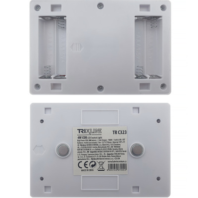 Svietidlo nočné LED v tvare vypínača TRIXLINE TR C323 4W 4xAAA