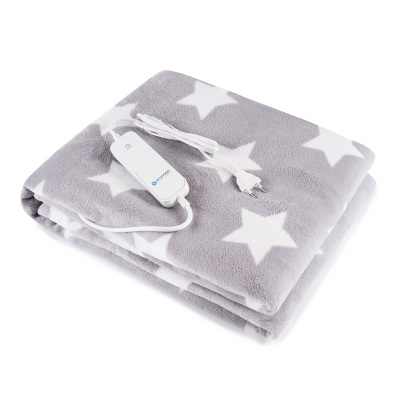 Deka vyhrievacia 180x130cm sivá s hviezdami OROMED ORO-BLANKET STAR 120W