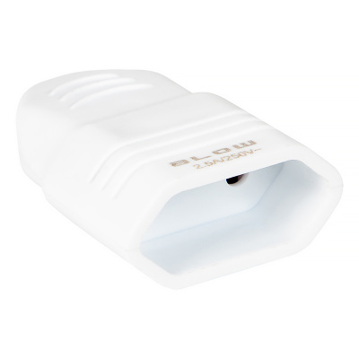 Zásuvka spojovacia 230V plochá biela GN-11 PR