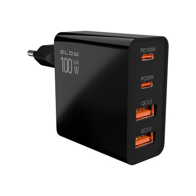 Adaptér 4xUSB 230V/5V-20V 2xUSBC+USBA2x BLOW 76-028 100W GaN PD+QC