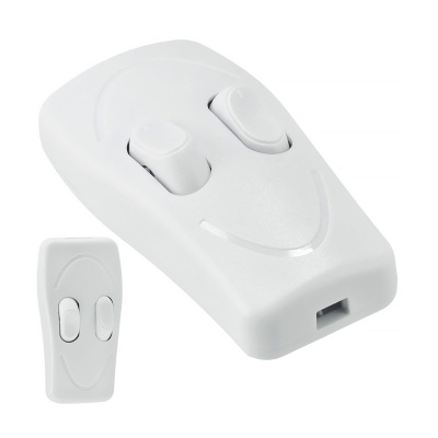 Vypínač medzišnúrový dvojitý 250V/3x1A biely