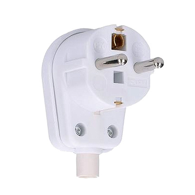 Vidlica 230V biela uhlová SOLIGHT P70