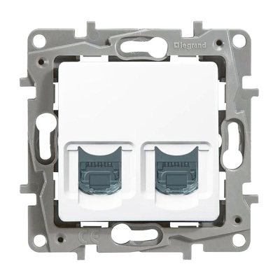 Dátová zásuvka 2xRJ45 Cat.6 FTP LEGRAND NILOE 764578 biela