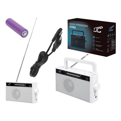 Rádio prenosné LTC SONA 2028B biele