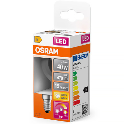 Žiarovka OSRAM LED SCLP40GD E14 4W/822-827 GLOW DIM ilumka