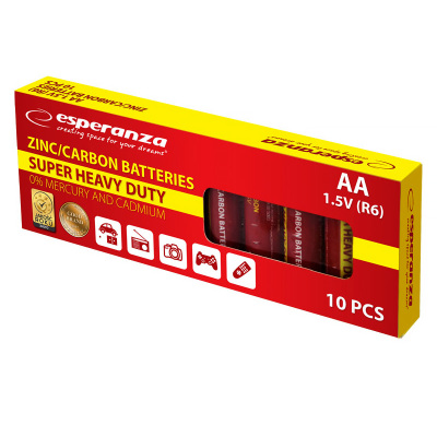 Batéria ESPERANZA R06 AA zinko-carbon 10box