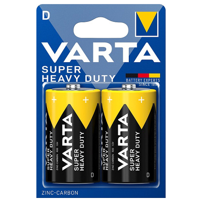 Baterie VARTA R20 2020/2 SUPERLIFE blistr zinko-uhlík