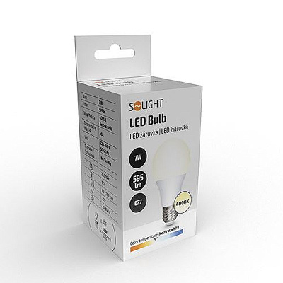Žiarovka SOLIGHT LED E27 7W 4000K SOLIGHT WZ517-1 (CLA47)