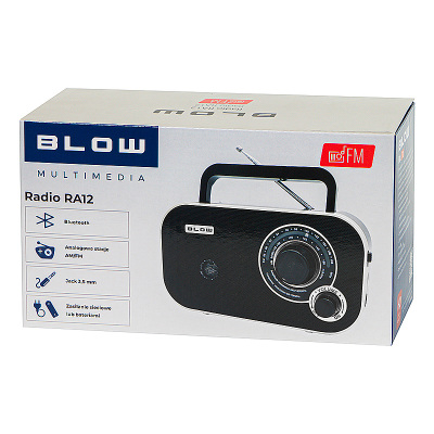 Rádio prenosné BLOW RA12 čierno-strieborné multimediálne