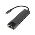 USB HUB redukce USBC-USBC+HDMI+RJ45+2xUSBA