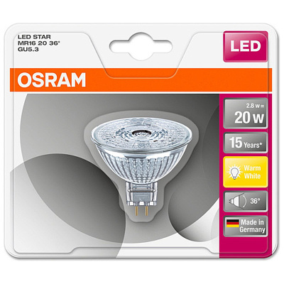 Žiarovka OSRAM LED STMR162036 MR16 2,9W/2700K 36°
