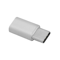 Redukcia zásuvka micro USBB-USBC strieborná