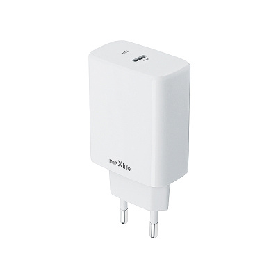 Adaptér 1xUSBC 230V/5V 3A USBC biely MAXLIFE MXTC-10-30C 30W