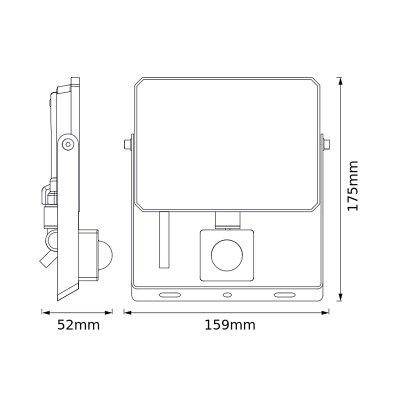Reflektor LED 30W+PIR 4000K BK OSRAM FL LUX 30w/4000K SENSOR BK 2700lm IP65