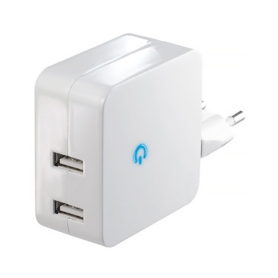 Adaptér 2xUSB 230V/5V 2x2,4A SOLIGHT DC41