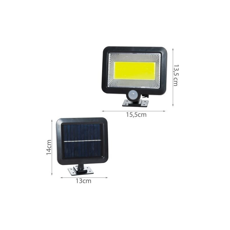 Reflektor LED so solárnym panelom+PIR+V SFL-10F