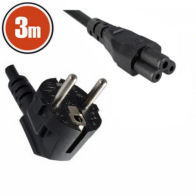 Kábel napájací k PC 3-PIN XR-508 3m trojlístok