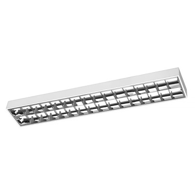 Svietidlo pre LED trubice 2x120 kancelárske leštený hliník GTV GT-LE120JN-01
