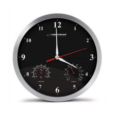 Hodiny nástenné okrúhle 30cm ESPERANZA EHC008K