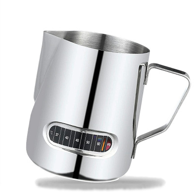 Nerezový hrnček na napenenie mlieka s teplomerom 350ml napeňovač mlieka MFP-12OZ