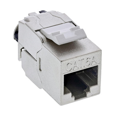 Káblová dátová zásuvka 1xRJ45 STP Cat.6A 10Gbit/s kovová SOLEX RJ10 Keystone
