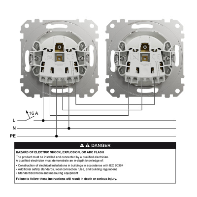 Jednozásuvka SCHNEIDER SEDNA SDD111012 biela