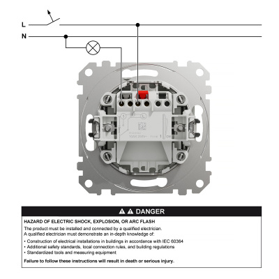 Vypínač jednopólový č.1 SCHNEIDER SEDNA SDD111101 biely