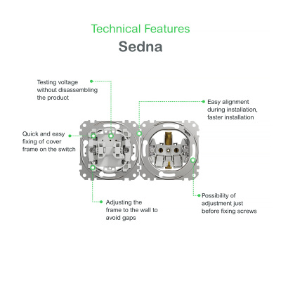 Vypínač lustrový č.5 SCHNEIDER SEDNA SDD111105 biely
