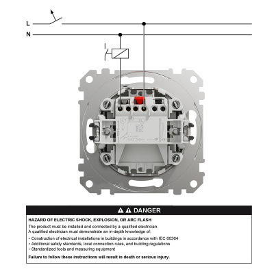 Vypínač tlačidlo č.1/0 SCHNEIDER SEDNA SDD111111 biely