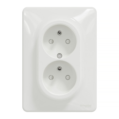 Dvojzásuvka SCHNEIDER SEDNA SDD311211C biela