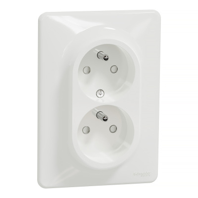 Dvojzásuvka SCHNEIDER SEDNA SDD311211C biela