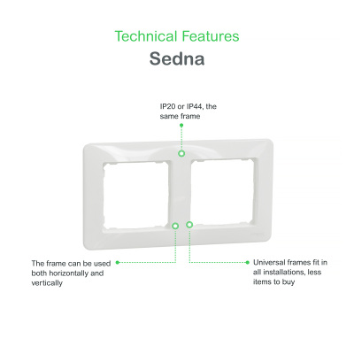 Štvorrámček SCHNEIDER SEDNA SDD311804 biely