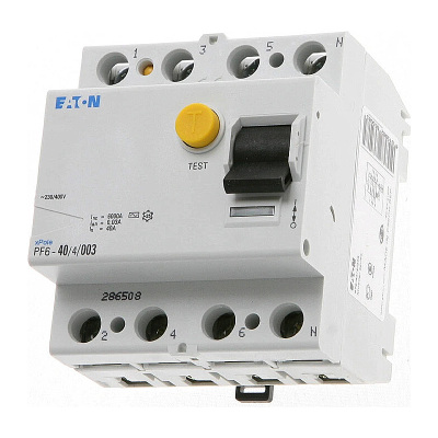 Prúdový chránič EATON PF6-40/4/003-A 112933 bez ističa 6kA
