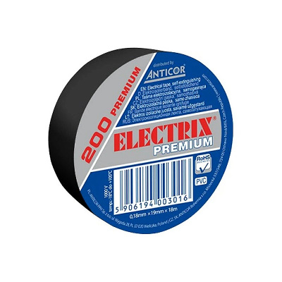 Páska izolačná PVC 19mmx18m čierna PREMIUM 200