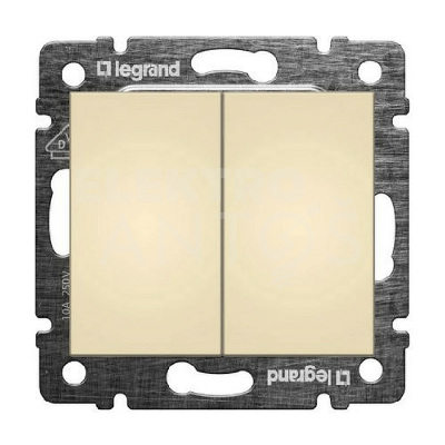 Vypínač č.5B (6+6) LEGRAND VALENA 774308 béžový