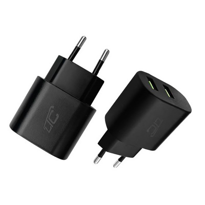 Adaptér 2xUSB 230V/5V 20W čierny LTC LXQC34-C