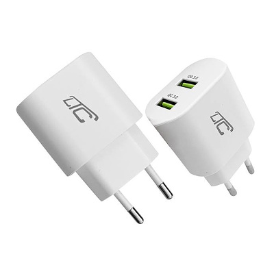 Adaptér 2xUSB 230V/5V 20W biely LTC LXQC34-B